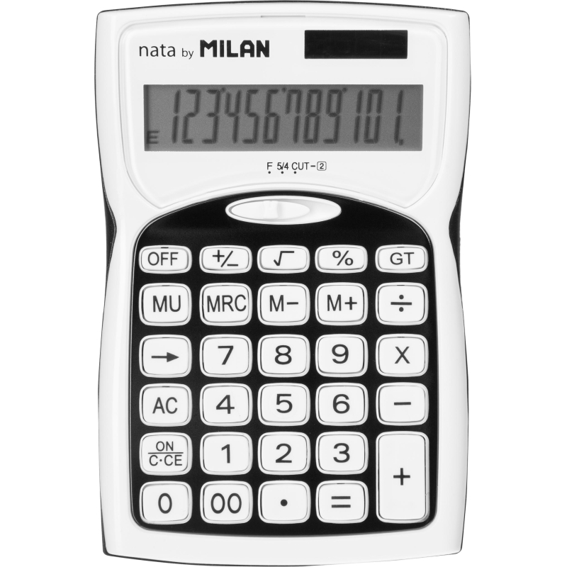 Калькулятор настольный Milan 152012BL 12-разрядный черный/белый 152x100x37 мм