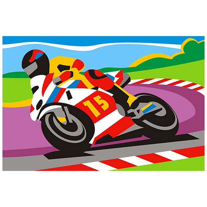 Набор для творчества картина по номерам Спортивный мотоцикл, Ркн-023
