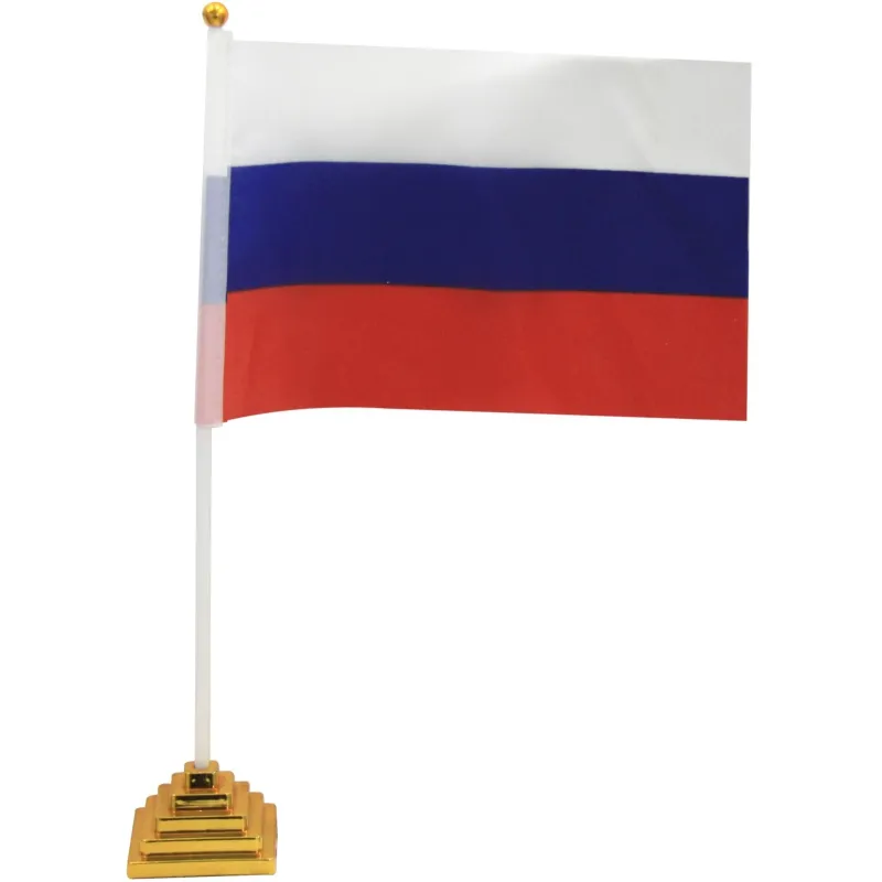 Флаг Российской Федерации 14x21 см (с флагштоком)