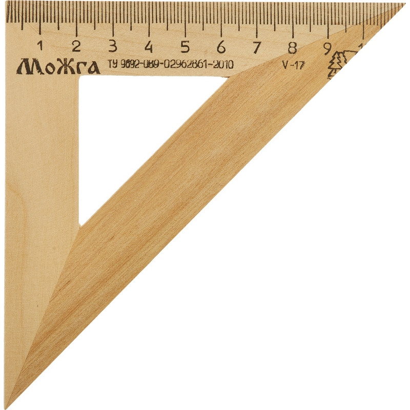 Треугольник деревянный 11см, угол 45 градусов, Можга С-138