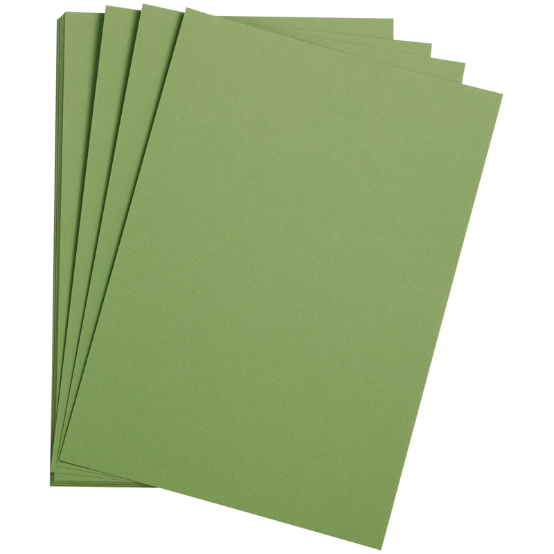 Цветная бумага 500*650мм., Clairefontaine "Etival color", 24л., 160г/м2, зеленое яблоко, легкое зерно, хлопок