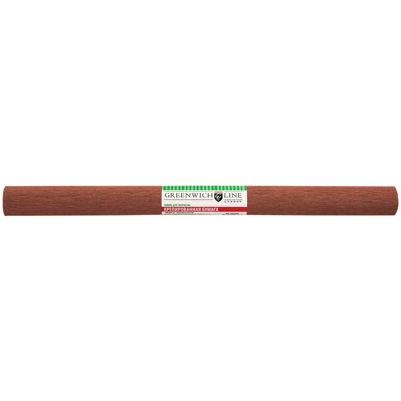 Бумага крепированная Greenwich Line, 50*250см, 32г/м2, коричневая, в рулоне
