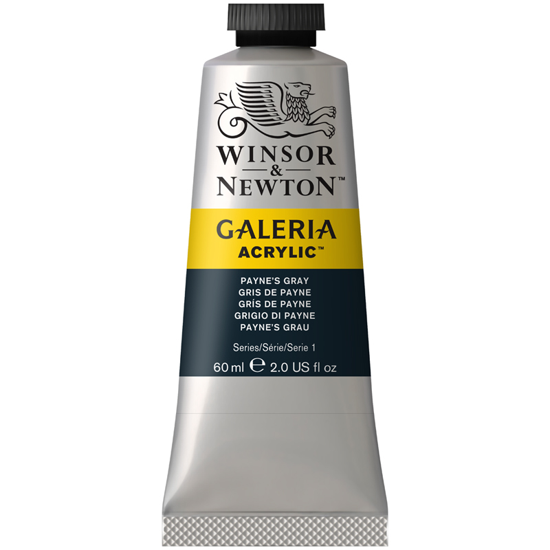 Краска акриловая художественная Winsor&Newton "Galeria", 60мл, туба, серый Пэйнес