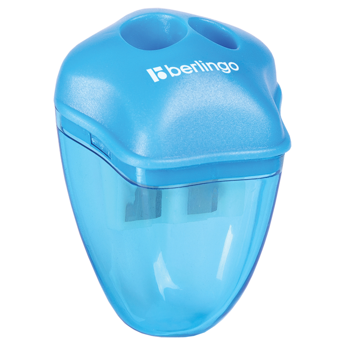 Точилка пластиковая Berlingo "Spike XL", 2 отверстия, контейнер, ассорти, дисплей