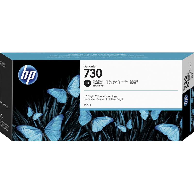 Картридж струйный HP 730 P2V73A чер.фото для для DesignJet T1700 (300 мл)