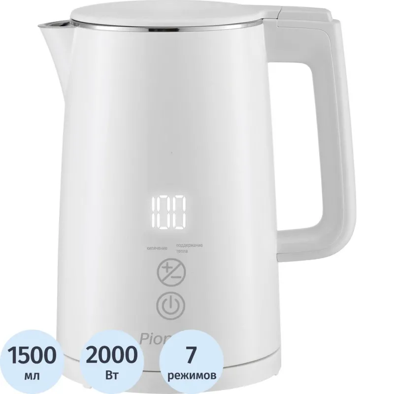 Чайник Pioneer KE577M white, белый