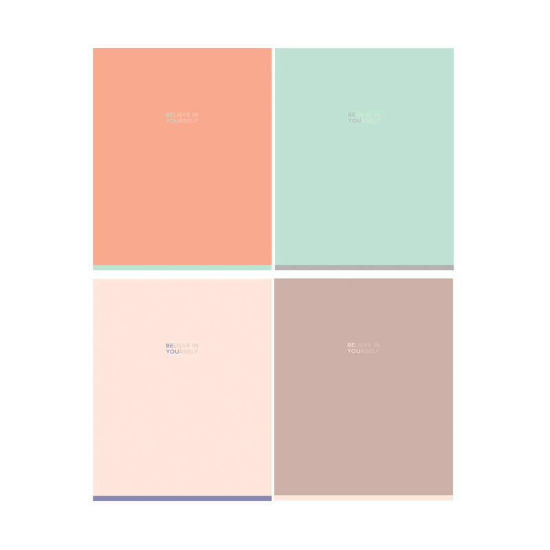 Тетрадь 48л., А5, клетка Greenwich Line "One color. Pastel", матовая ламинация, 70г/м2