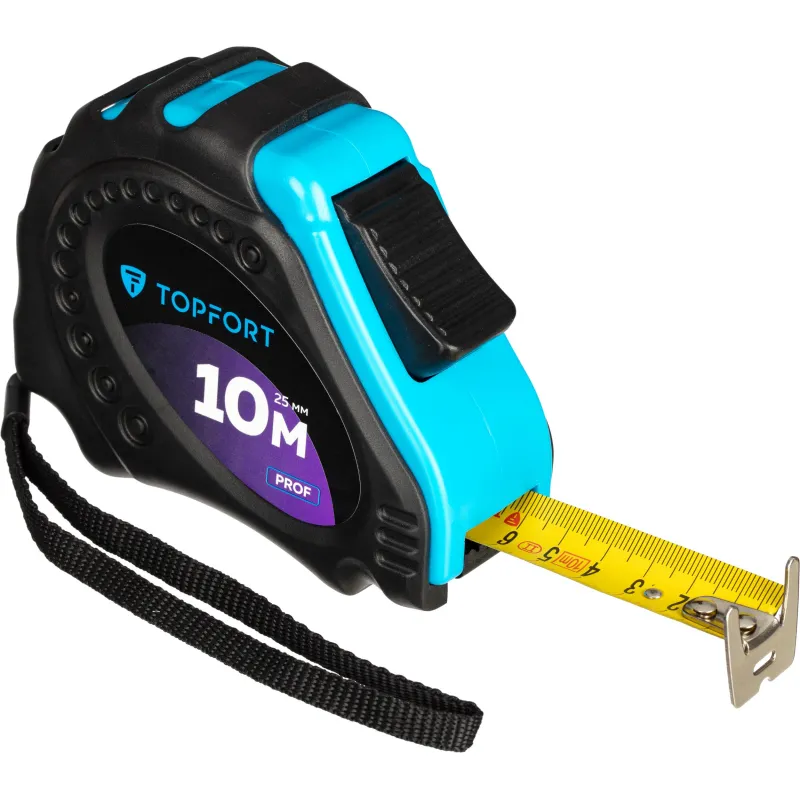 Рулетка 10мх25 мм с автостопом  TOPFORT Prof Рулетка 10мх25 мм с автостопом  TOPFORT Prof