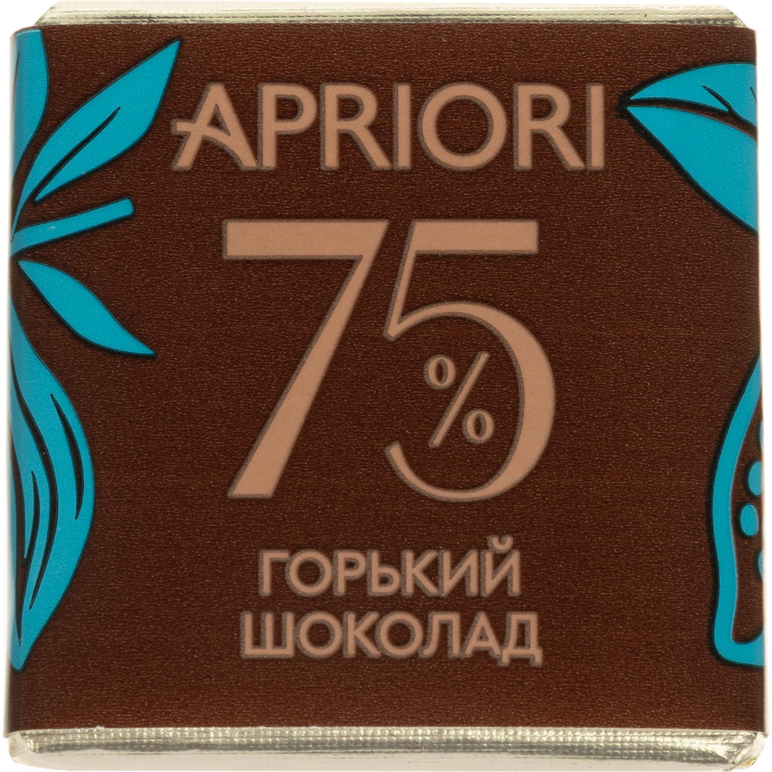 Шоколад порционный Apriori горький, 75% какао, 1250г/уп