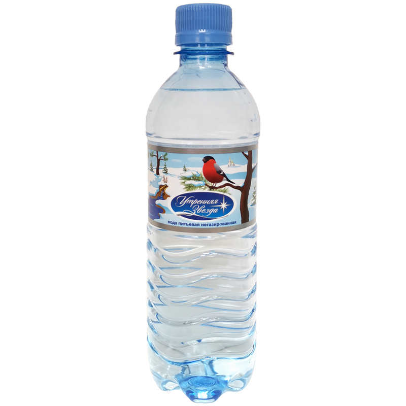 Вода питьевая негазированная Утренняя звезда, 0,5л, пластиковая бутылка