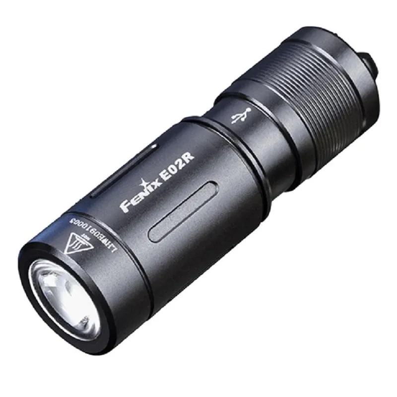 Фонарь Fenix E02R, черный, E02RBK