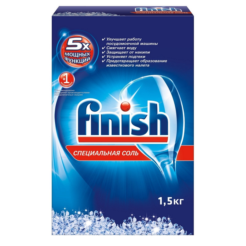 Соль от накипи ПММ FINISH (CALGONIT) 1,5кг