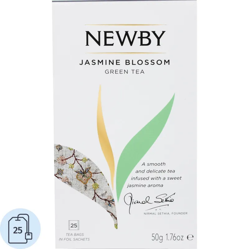 Чай Newby Цветок Жасмина зеленый с жасмином 25 пакетиков