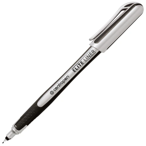 Ручка капиллярная (линер) ЧЕРНАЯ CENTROPEN "Elite liner", линия 0,3 мм, 4721, 247210112