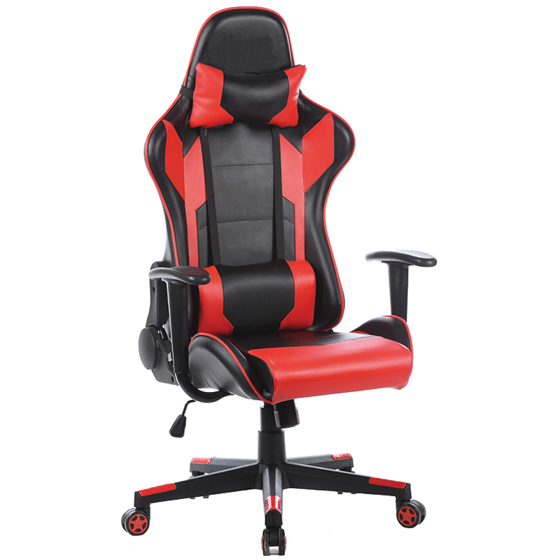 Кресло игровое Helmi HL-G01 "Victory", искусственная кожа, черная/красная, 2 подушки