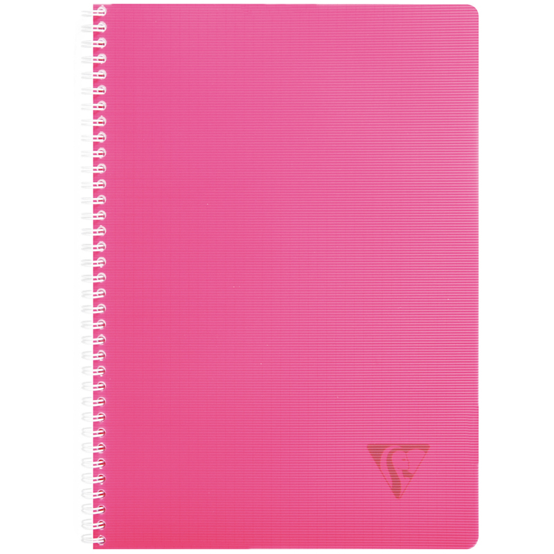 Тетрадь 90л., А4, клетка на гребне Clairefontaine "Linicolor", пластиковая обложка, розовая, 90г/м2
