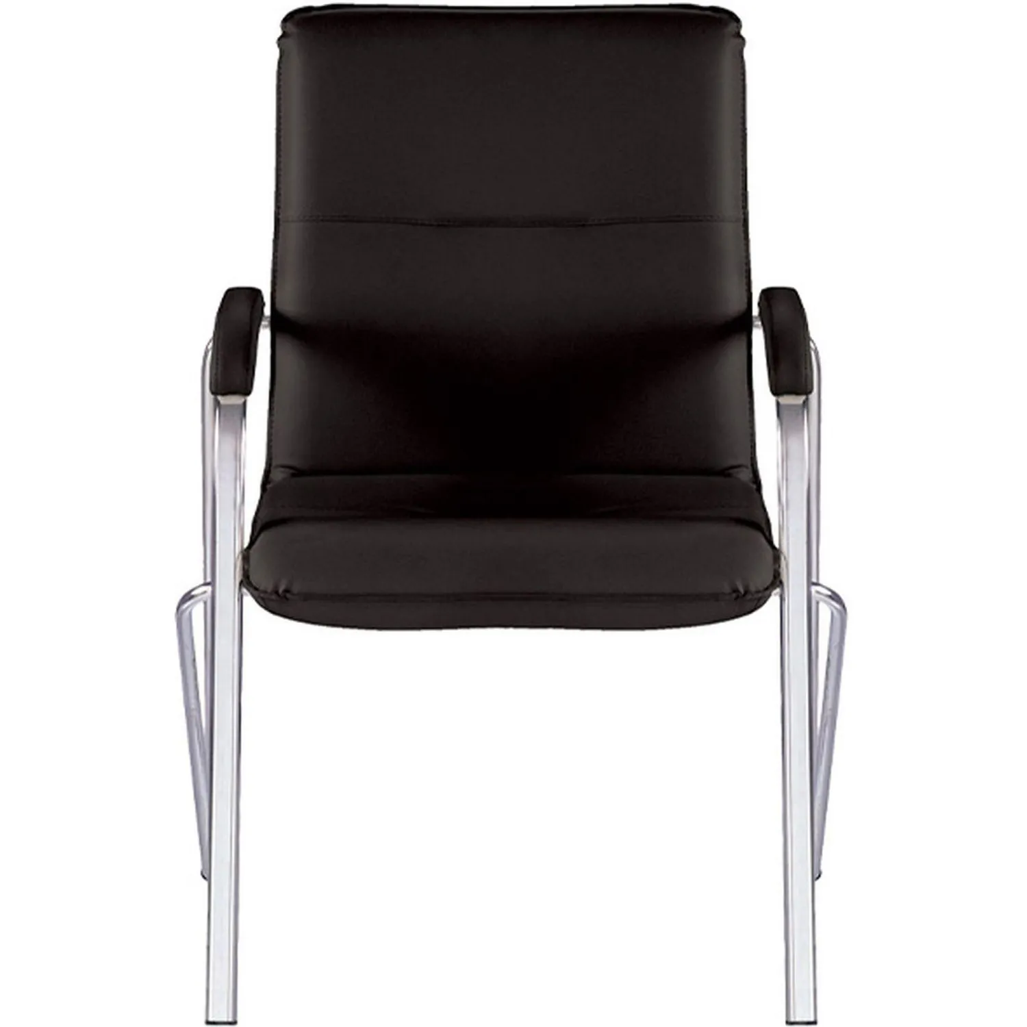 Конференц-кресло UA_EChair SAMBA Chrome к/з черный/к/з (V-4)