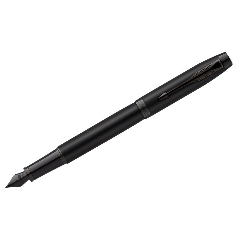 Ручка перьевая Parker "IM Achromatic Black" синяя, 0,8мм, подар. уп.