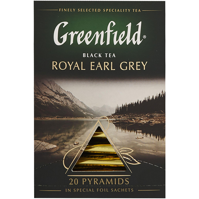 Чай Greenfield Royal Earl Grey черн фольг. пирамидки 20 пак/уп