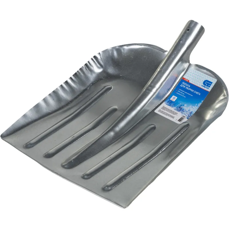 Лопата для уборки снега Сибртех 61536 ковш стальной (33x37 см) без черенка