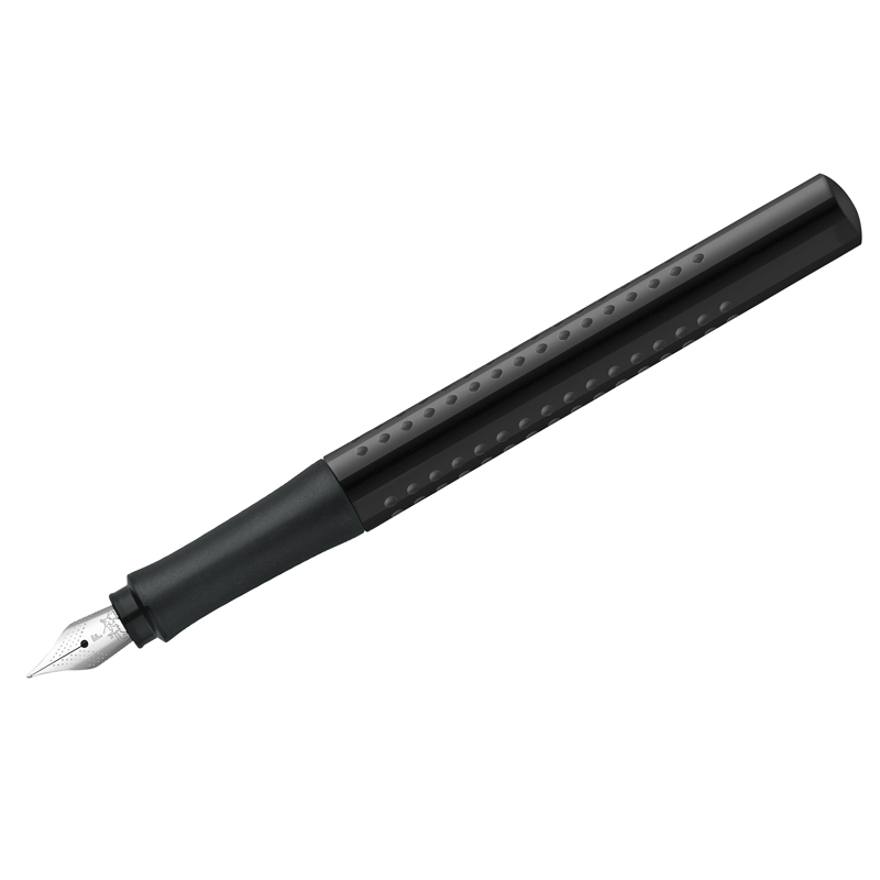 Ручка перьевая Faber-Castell "Grip 2010", синяя, 0,6мм, трехгран., черн.корпус