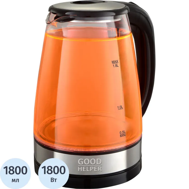 Чайник GOODHELPER KPG-1810 Orange, электрический