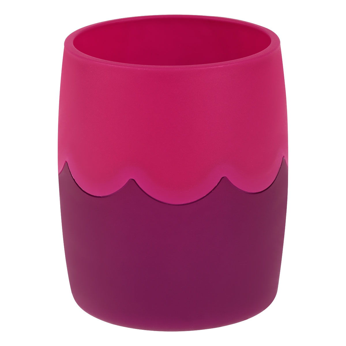 Подставка-стакан СТАММ, пластик, круглый, двухцветный фиолетовый-сиреневый