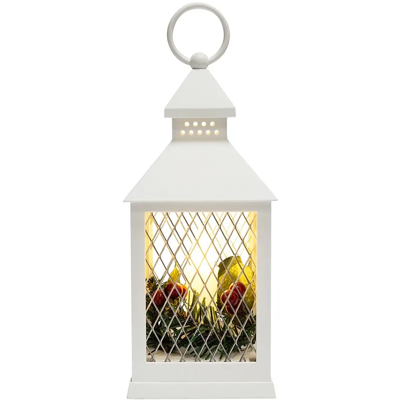 Фонарь декоративный со свечкой, белый, 10х10х24см, ТЕПЛЫЙ БЕЛЫЙ 513-042