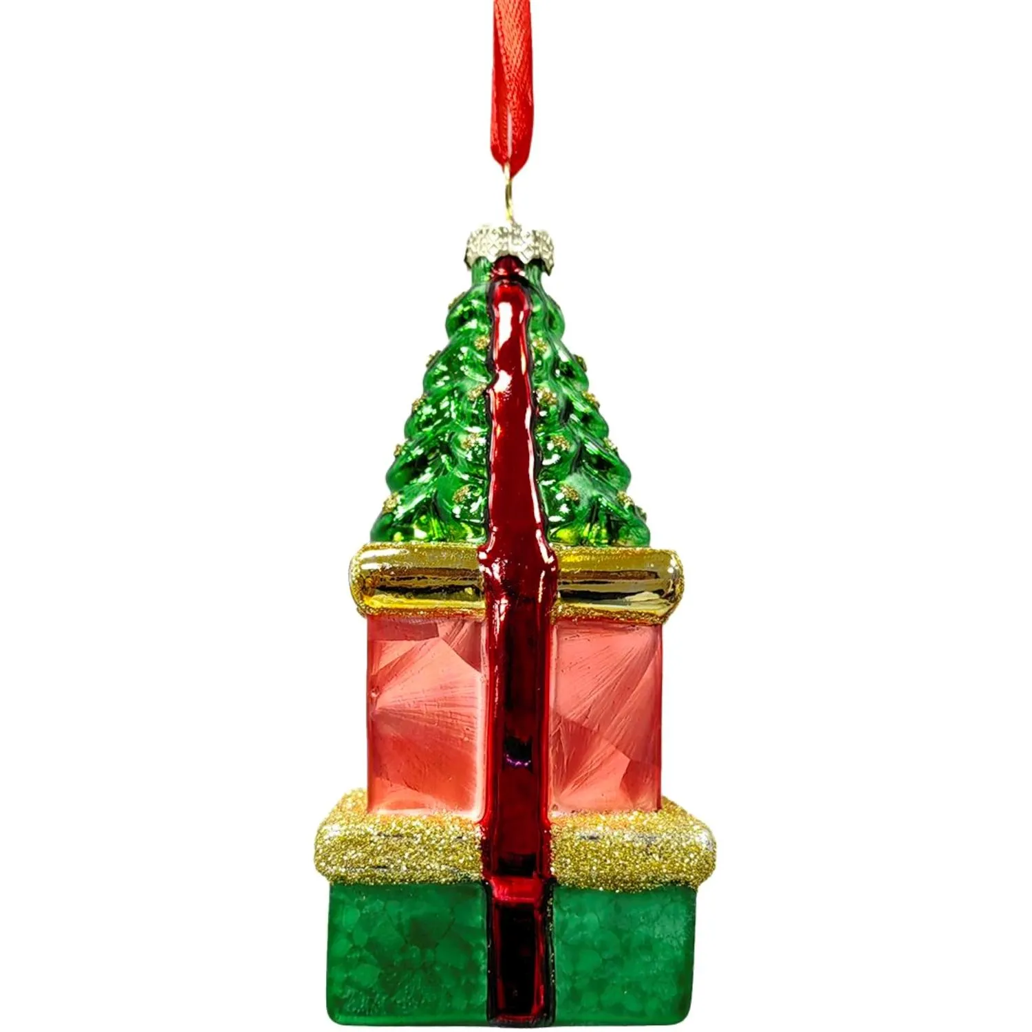 Игрушка Украшение НГ подвесное из стекла / 5,5x5,5x12,5см арт.95569