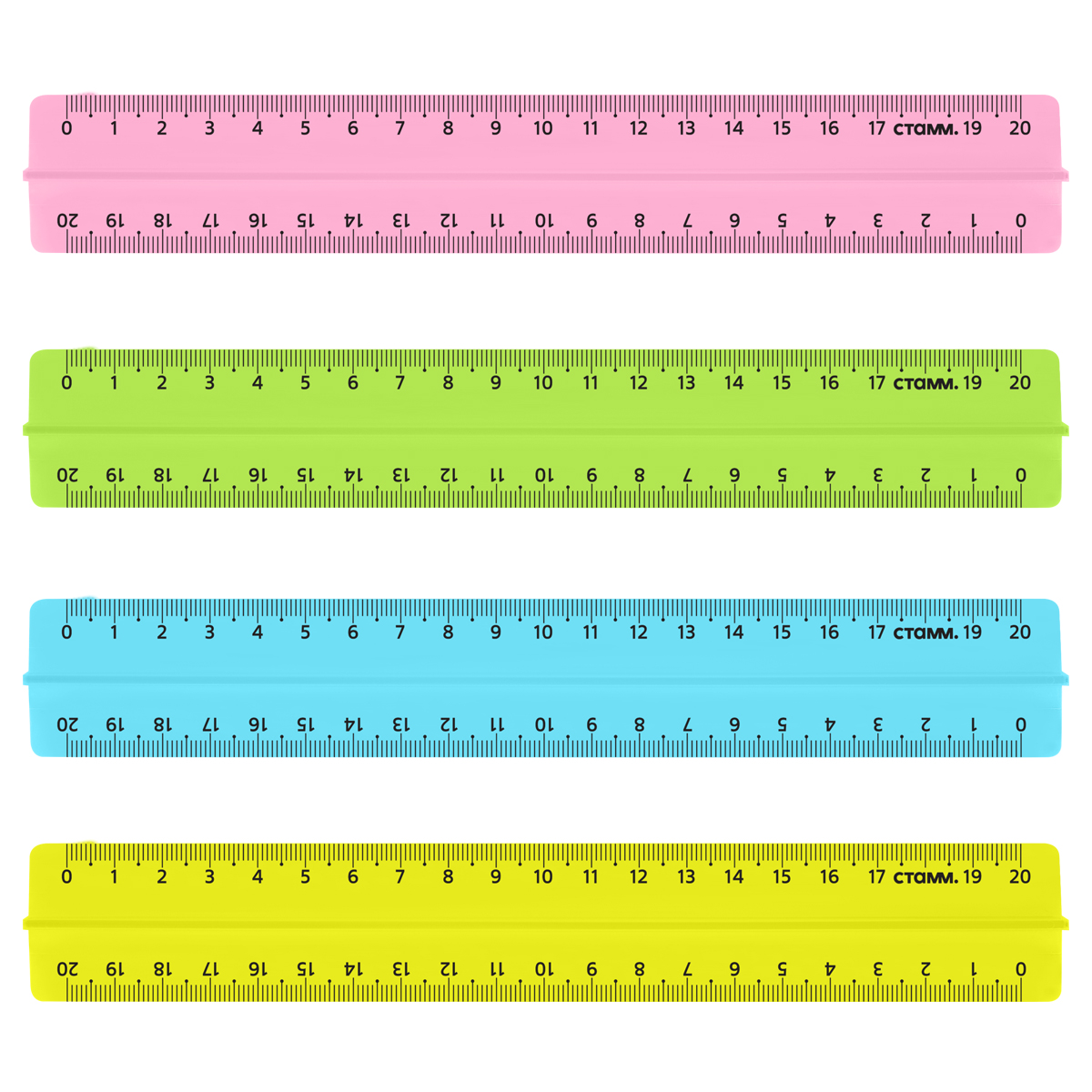 Линейка 20см СТАММ "Neon Crystal", пластиковая, с держателем, ассорти Линейка 20см СТАММ "Neon Crystal", пластиковая, с держателем, ассорти