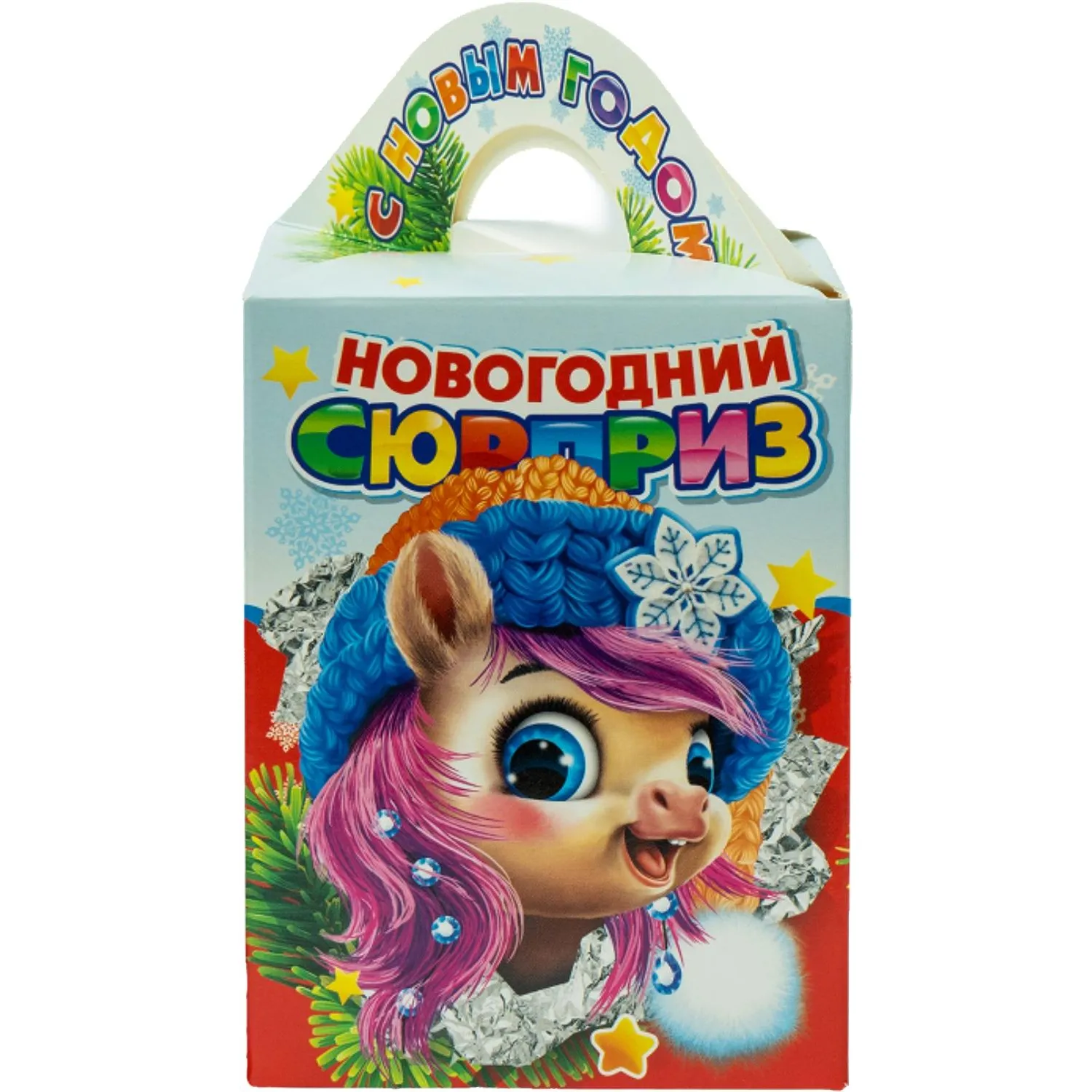 Новогодний сладкий подарок Киндер-куб Картон 300 грамм, K033