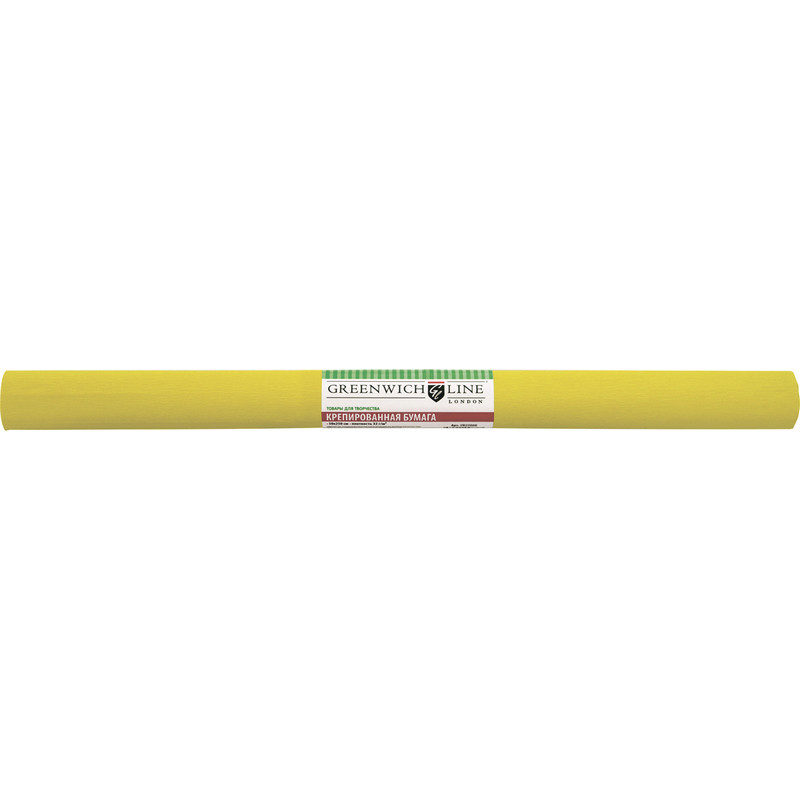 Бумага для творчества креповая,50х250см,32г/м2,жёлтая,CR25012