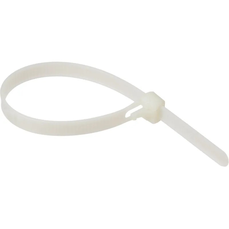 Хомут стяжка нейлоновая многораз TOPFORT 8х200 (7,2х200 мм) белый 100 шт/уп