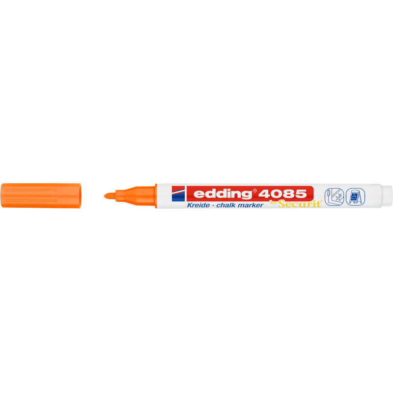 Маркер меловой edding 4085/066. 1-2 мм. Неоновый оранжевый