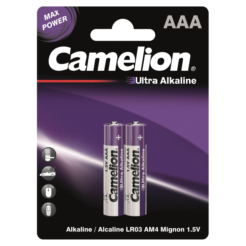 Батарейка Camelion Ultra 2шт/бл (LR03-BP2UT,  1,5В) (14983)