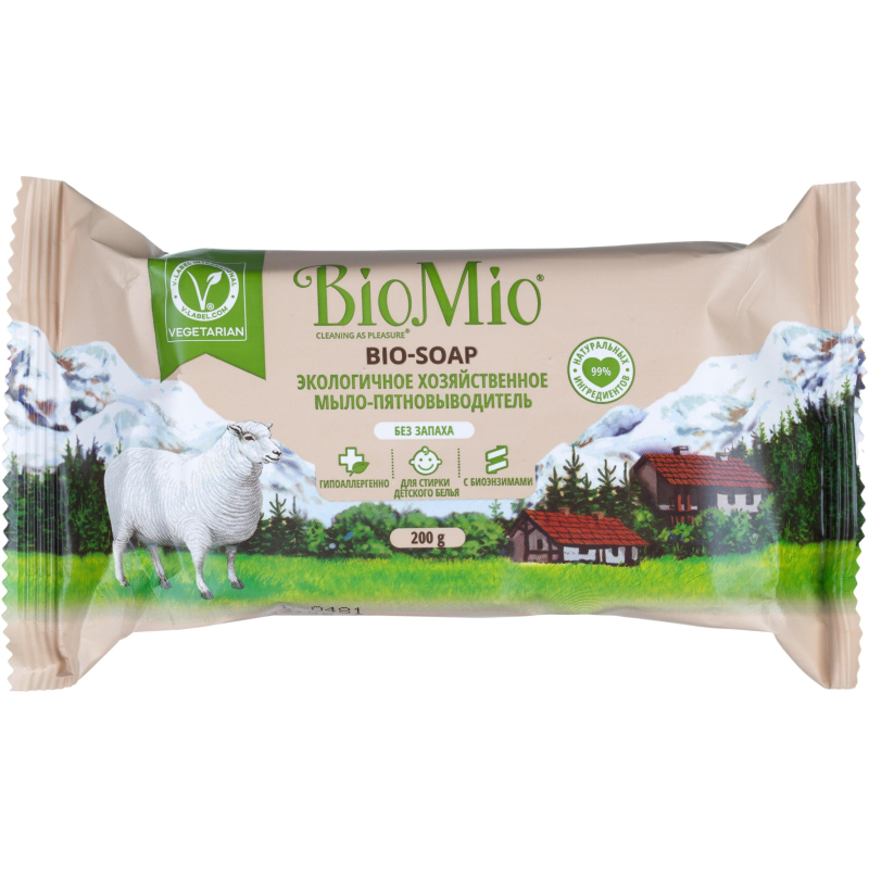 Мыло хозяйственное BioMio BIO SOAP БЕЗ ЗАПАХА, 200 г