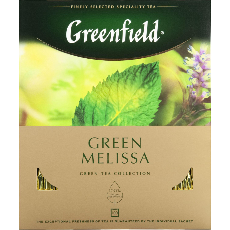 Чай Greenfield Green Melissa зеленый фольгир.100пак/уп