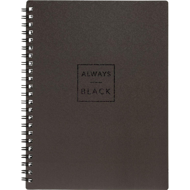 Тетрадь общая Attache Selection Квадрат Black А5 156х207мм 80л клетка спира