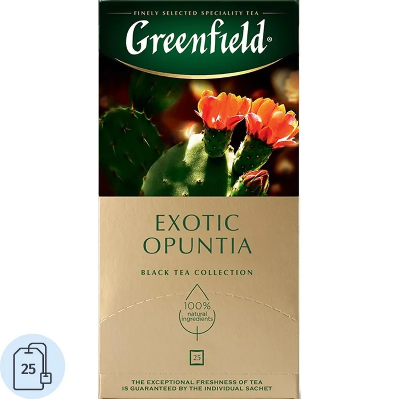 Чай Greenfield Экзотик Опунция черный 25 пакетиков