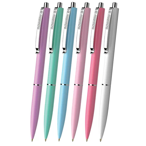 Ручка шариковая автоматическая SCHNEIDER (Германия) "K15 Pastel", СИНЯЯ, пастель ассорти, узел 1 мм, 130840