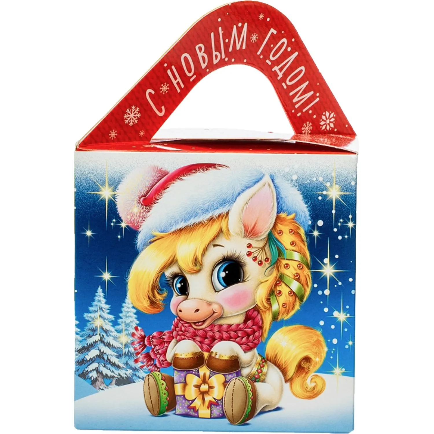 Новогодний сладкий подарок Оливия и Оливер Картон 500 грамм, K053