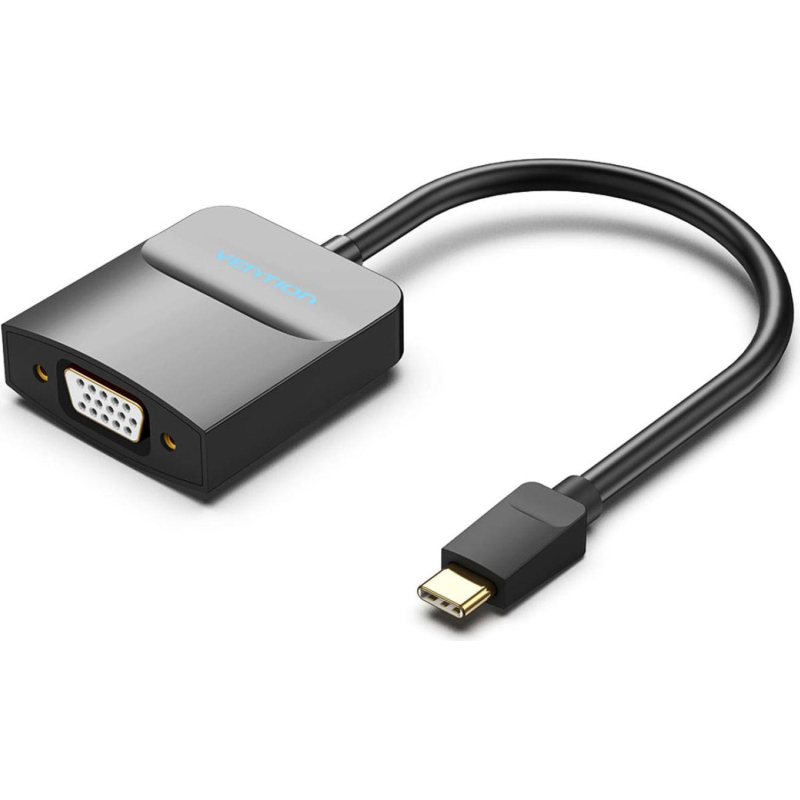 Разветвитель Vention (TDDBB) USB Type C M/VGA 15F, Черный