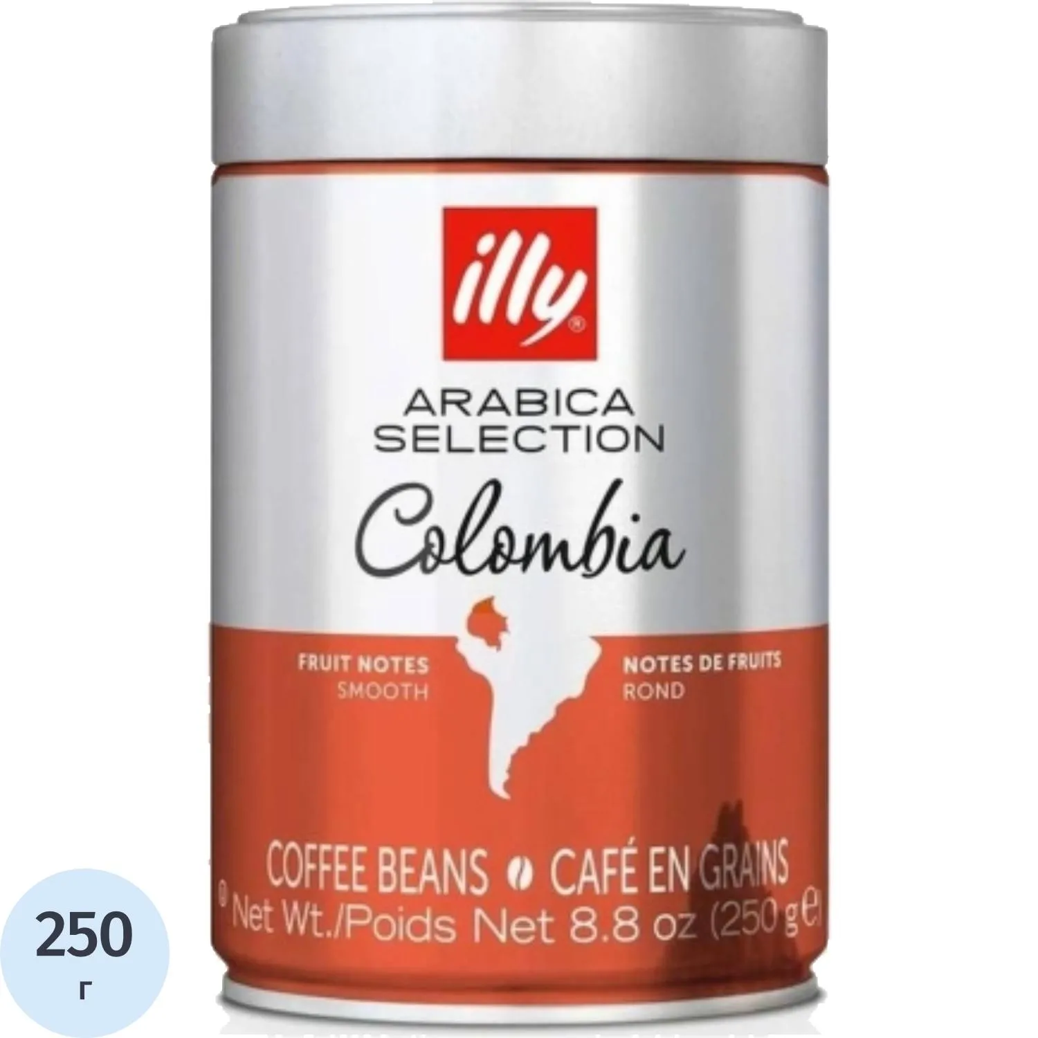 Кофе в зёрнах illy  Colombia  250 г ж/б