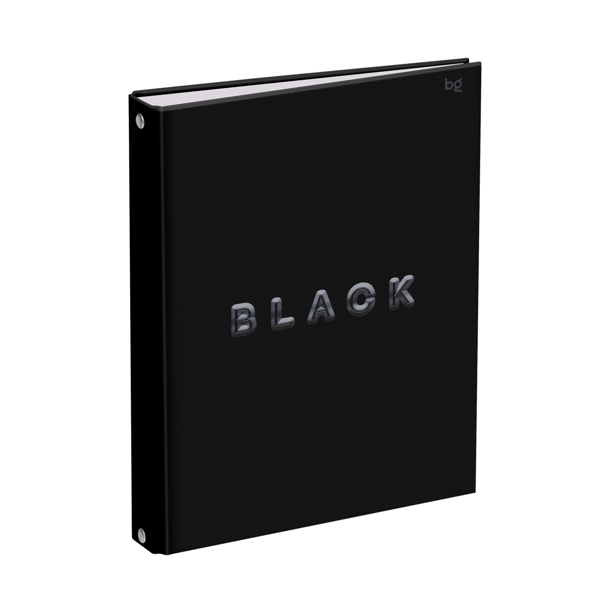 Тетрадь на кольцах А5, 120л., BG "Just black", soft-touch ламинация, выб. лак