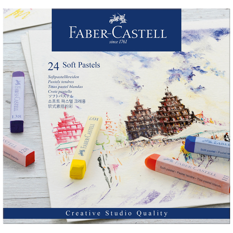 Пастель Faber-Castell "Soft pastels", 24 цвета, картон. упак.