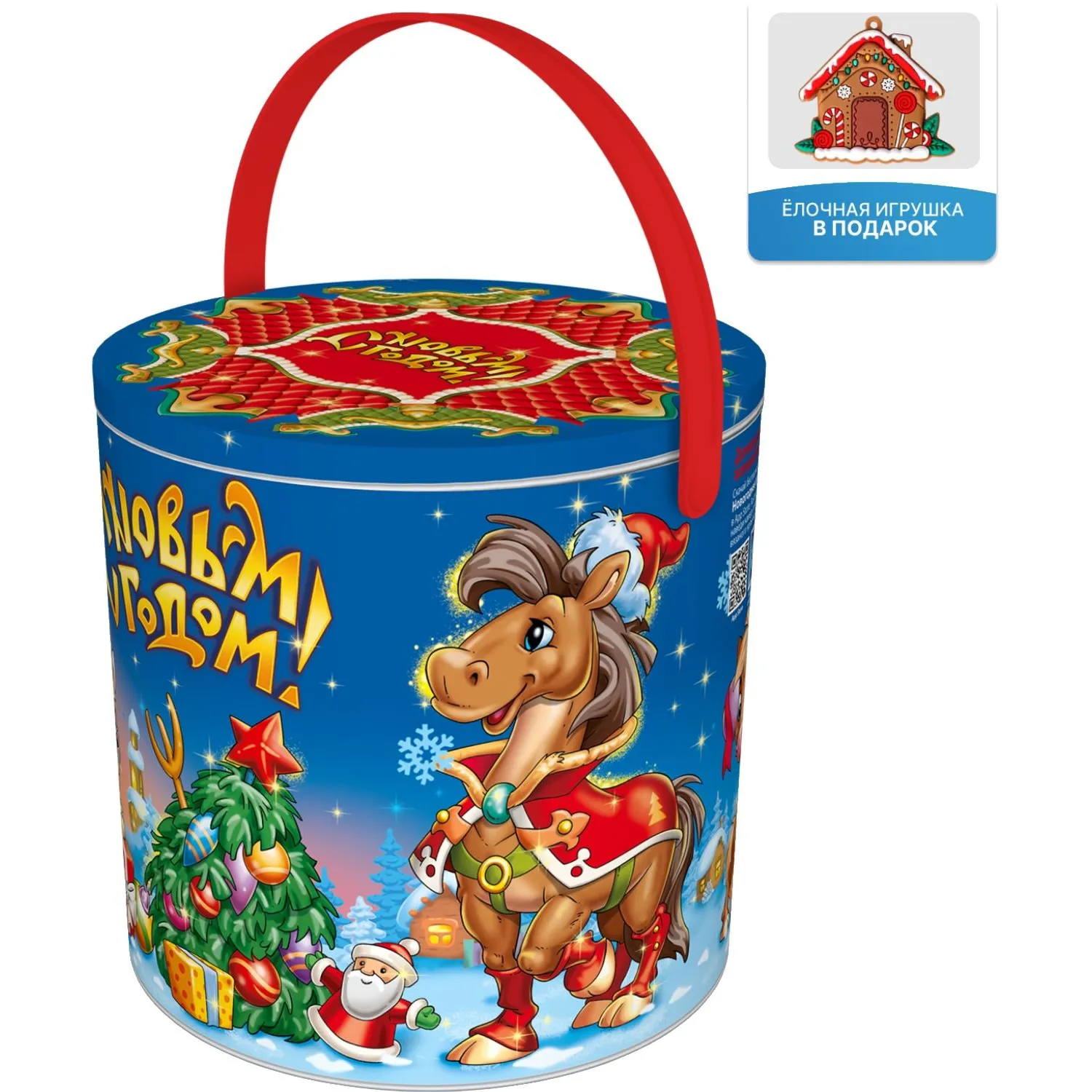 Новогодний сладкий подарок Конек Жесть 1000 грамм, K050