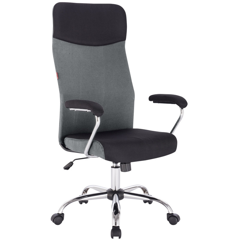 Кресло BN_Sp_EChair-590 TC ткань черный/серый, хром