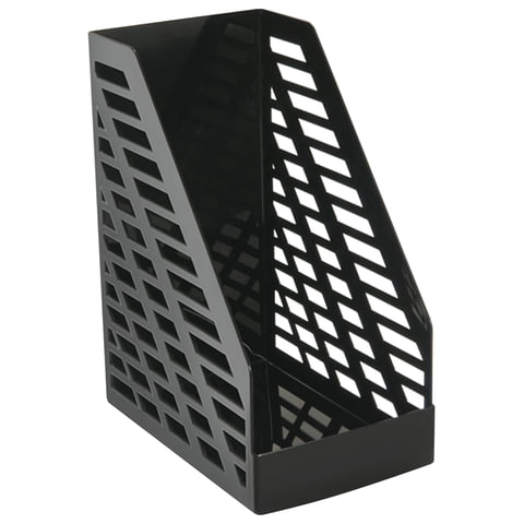 Лоток вертикальный для бумаг, увеличенная ширина (250х160х300 мм), СТАММ "XXL", полипропилен, черный