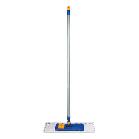 Швабра с флаундером 40 см, черенок 120 см, резьба 1,6 см, МОП микрофибра/абразив, карманы (ТИП К), L