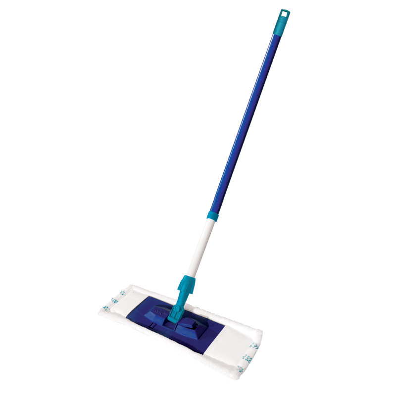 Швабра York "Smart", с флаундером 40,5*10,5 см, телескоп черенок 130см, еврорезьба, МОП микрофибра